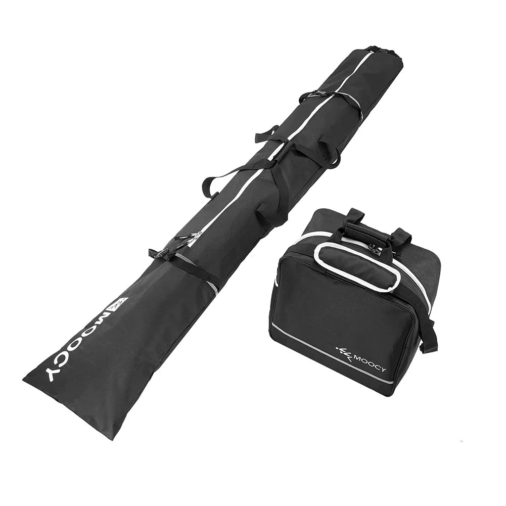 Zestaw 2-częściowy: Wodoodporna torba narciarska + torba na buty – pokrowiec na narty do 200 cm